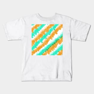 Mint & Orange Bright Splatter Kids T-Shirt